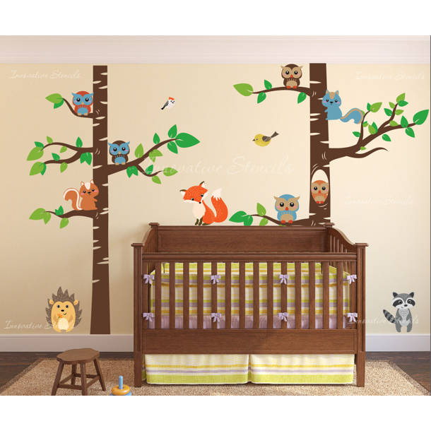 Isabelle & Max™ 12 Piece Birch Tree Nursery Wall Decal Set & Reviews Wayfair